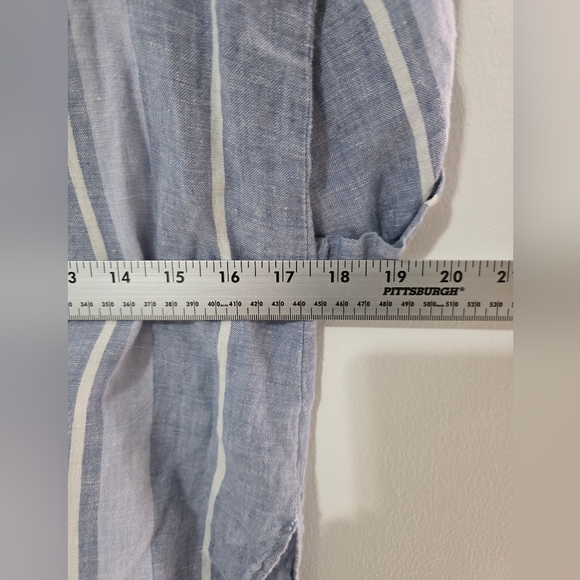 Blue and White Striped Blouse - Picture 5 of 7